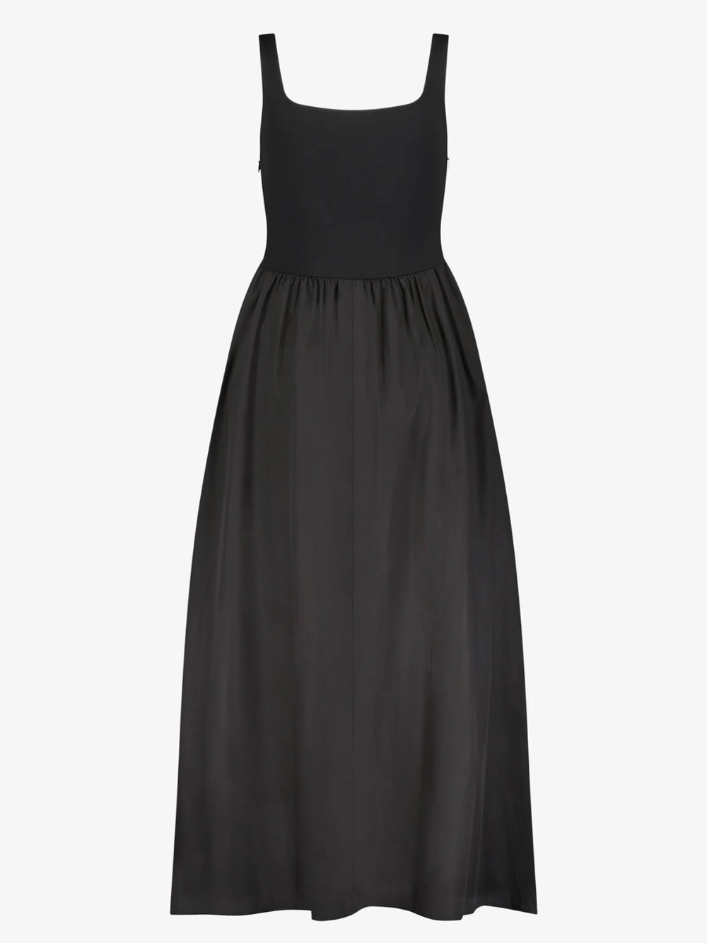 Black Long-Sleeve Maxi Dress with Tie Waist - Picture 4 of 8